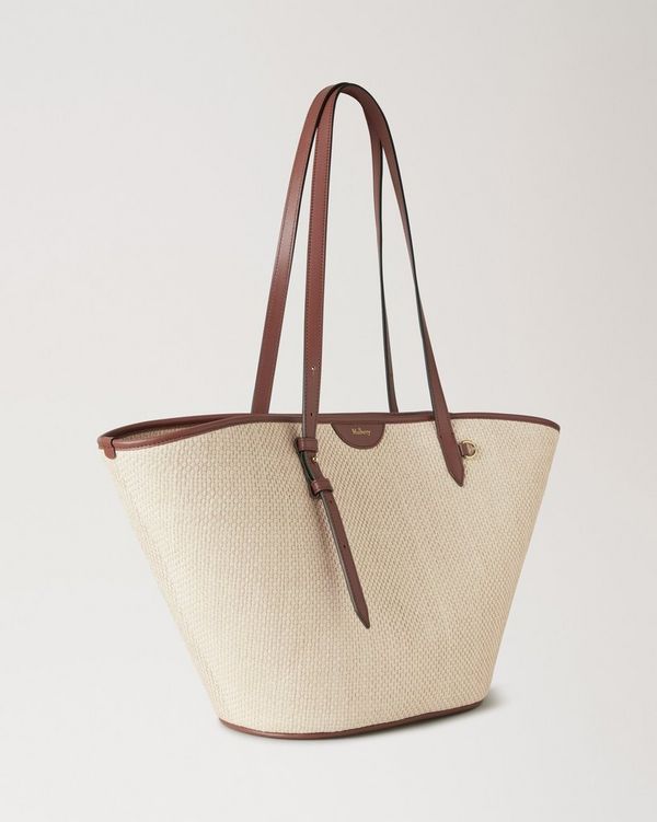 Mulberry Basket Tote Oak Raffia Women 