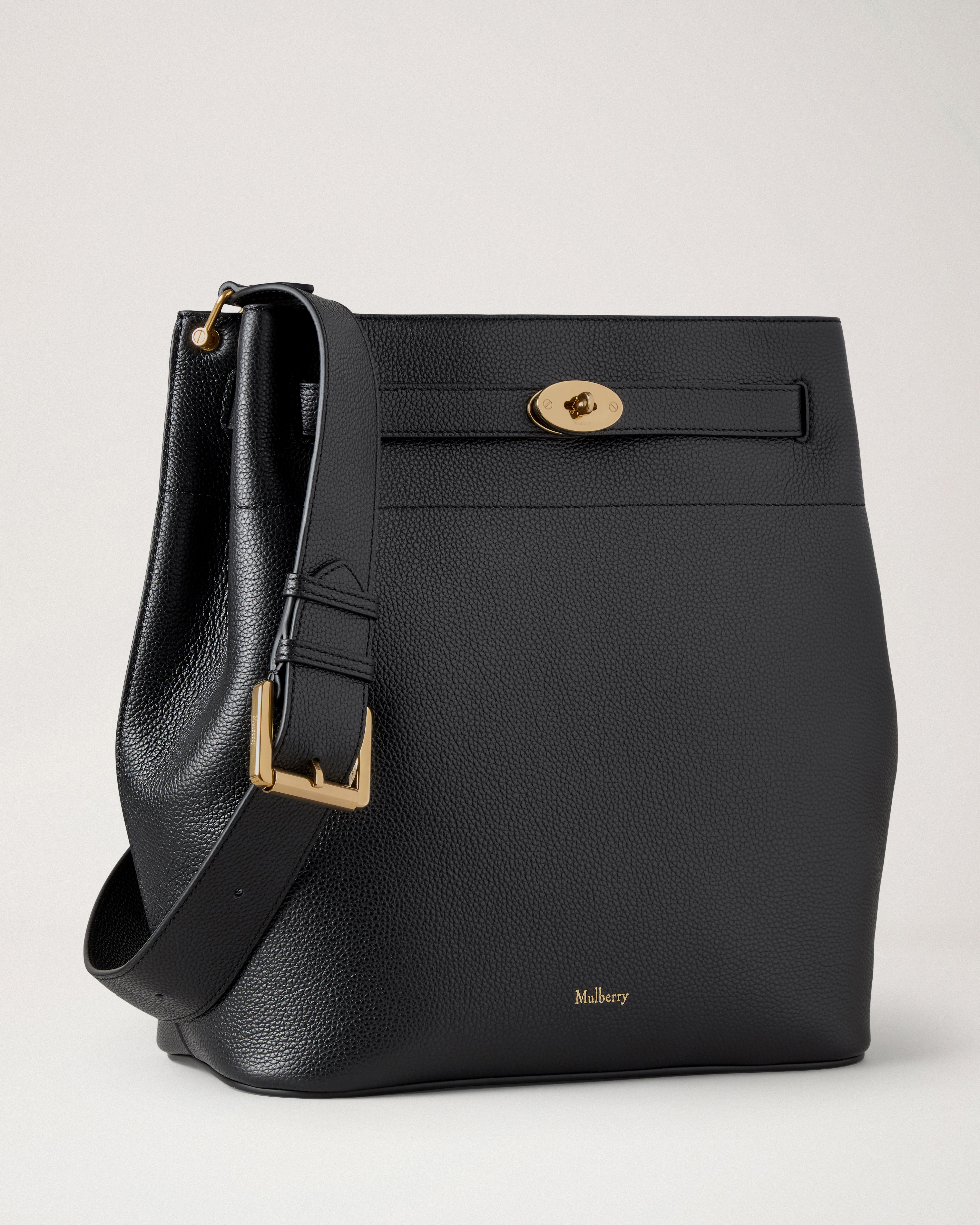 【MULBERRY】ISLINGTON BUCKET BAG Mulberry | Large Islington Bucket | Black Small Classic Grain