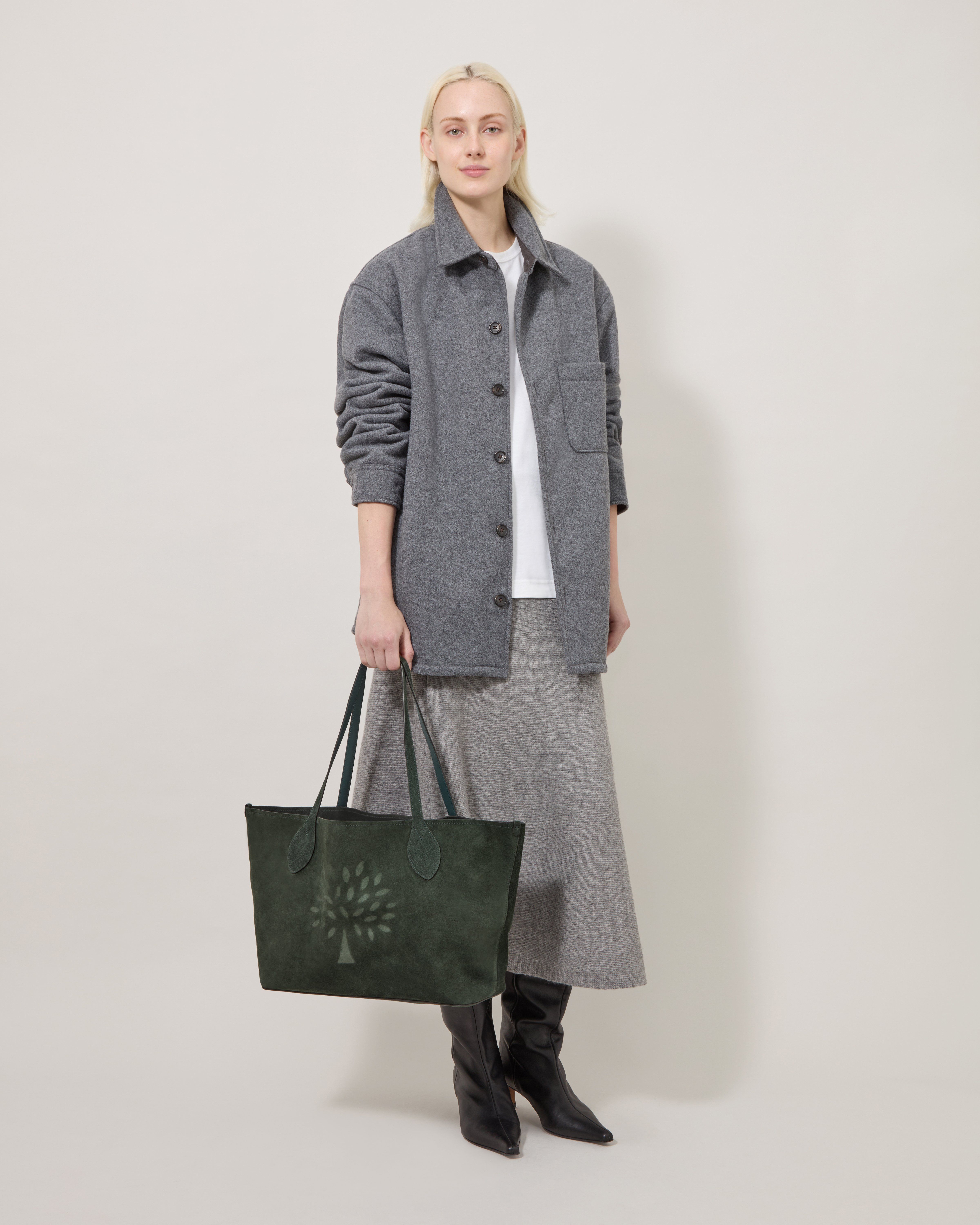 Suede Tree Tote