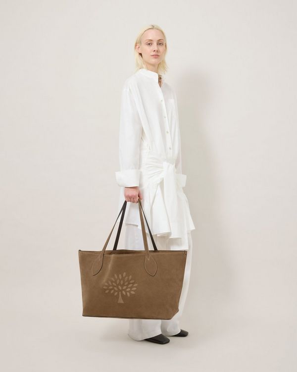 Oversized Suede Tree Tote