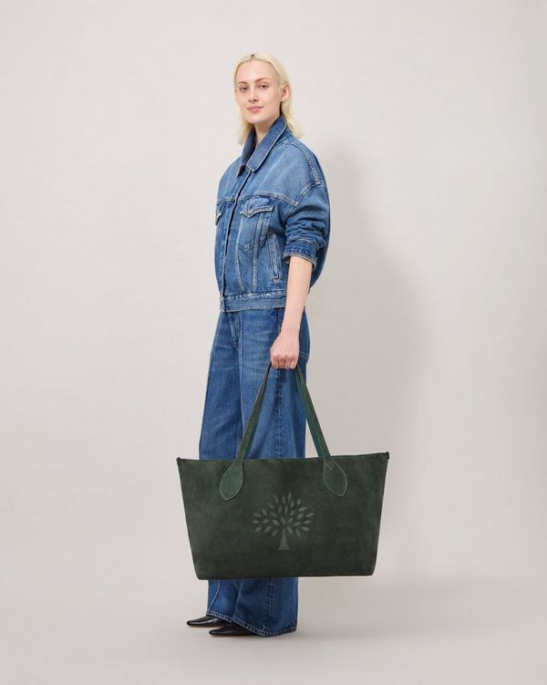 Oversized Suede Tree Tote