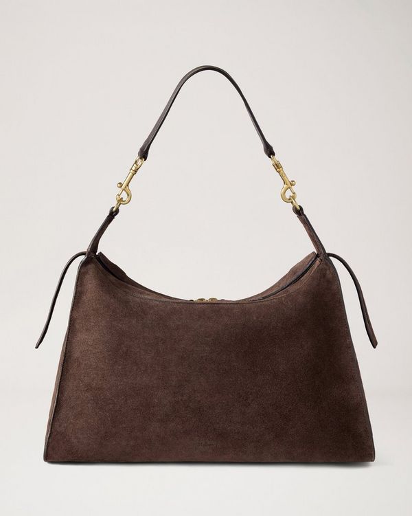 Mulberry | Roxanne Shoulder Bag | Chocolate Suede | Roxanne