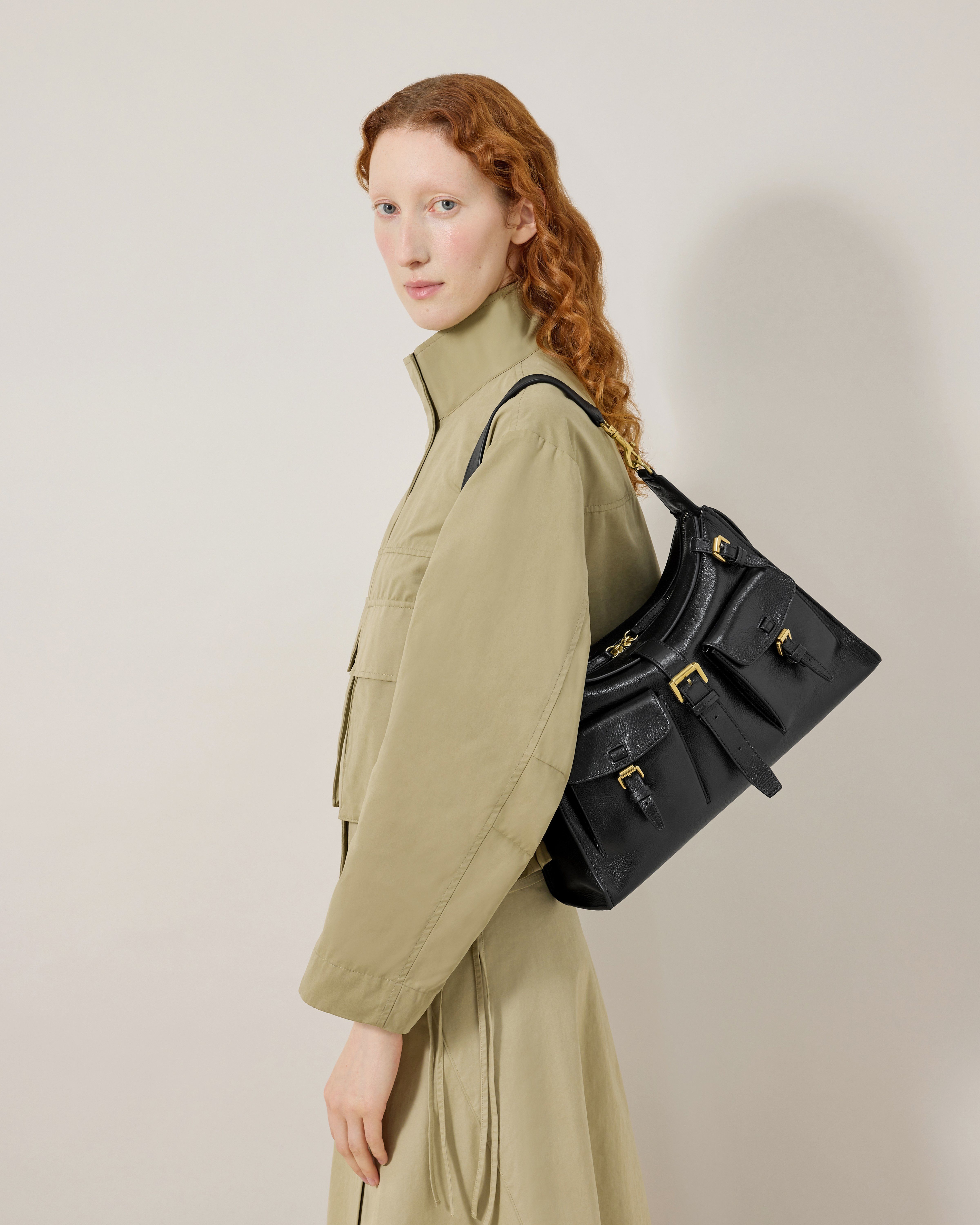 Mulberry | Roxanne Shoulder Bag | Black High Shine Leather