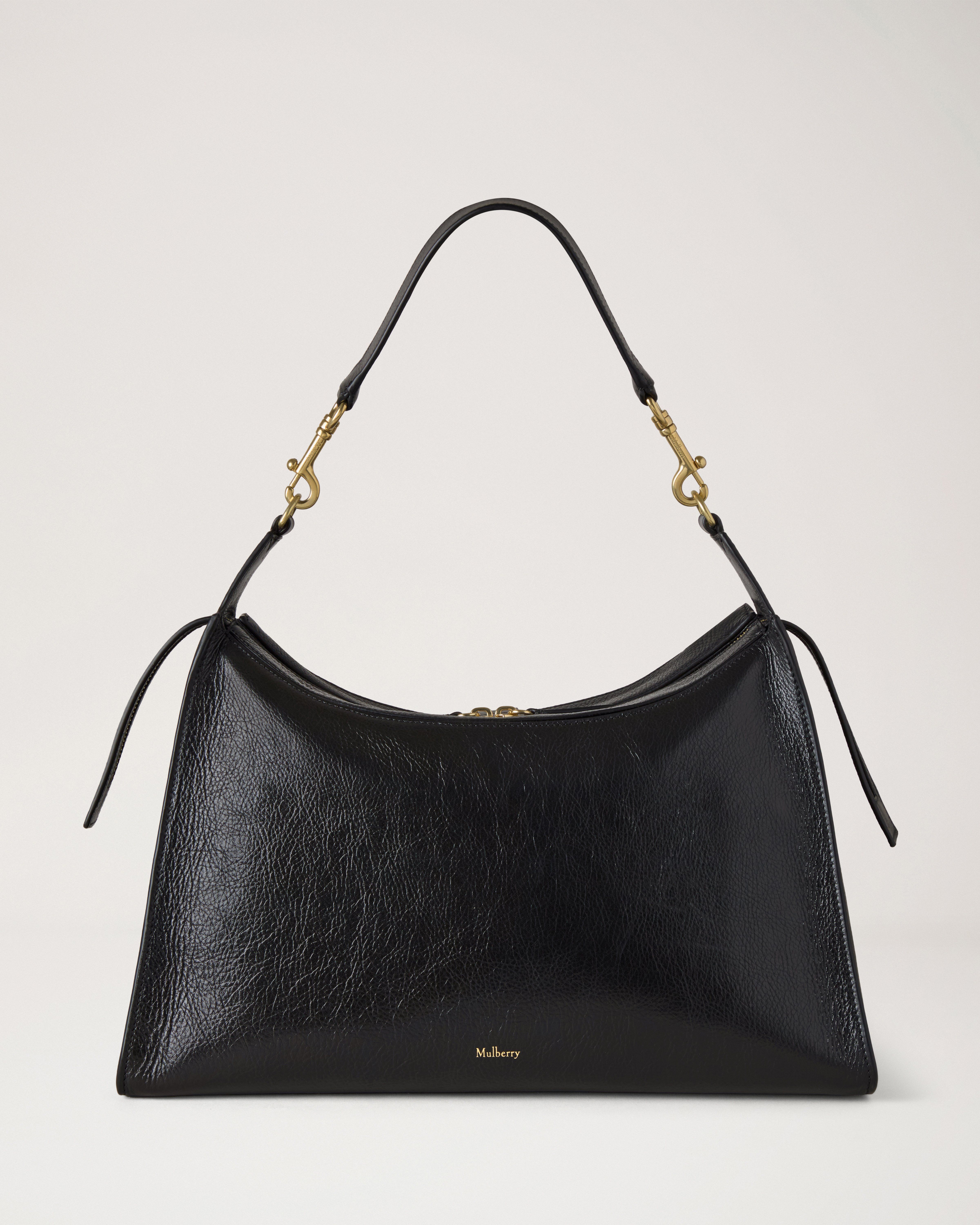 Mulberry | Roxanne Shoulder Bag | Black High Shine Leather | Roxanne