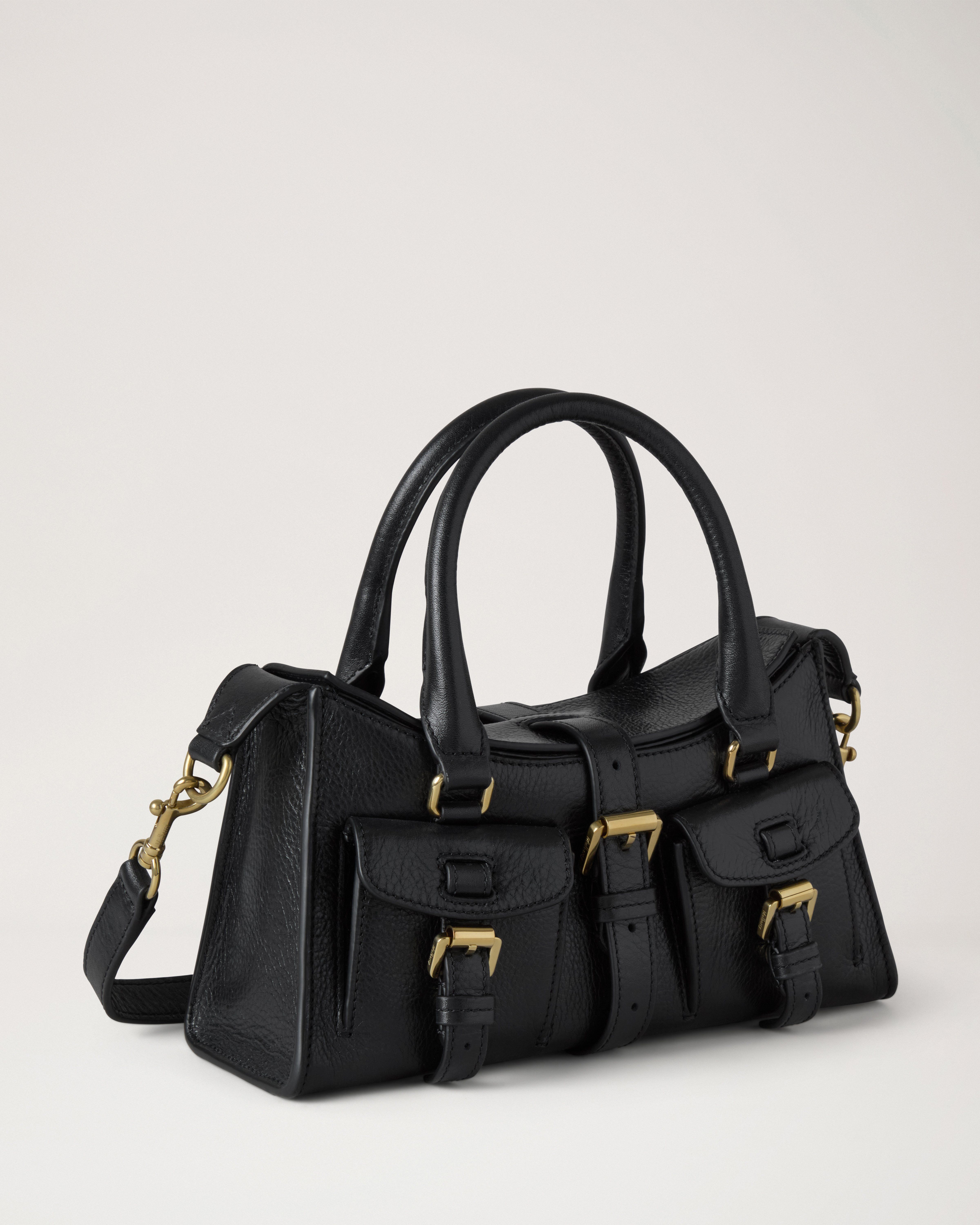 Mulberry | ミニ ロクサンヌ | ブラック ハイシャインレザー | Roxanne