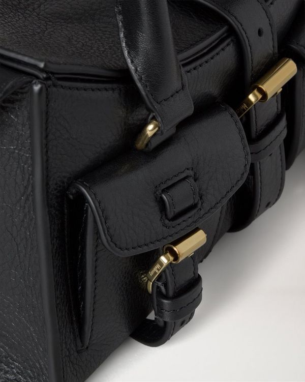MULBERRY ロクサンヌ　レザーバッグ　ハンドバッグ　袋付き　黒 RG250 MULBERRY ロクサンヌ レザーバッグ ハンドバッグ 袋付き 黒 RG250