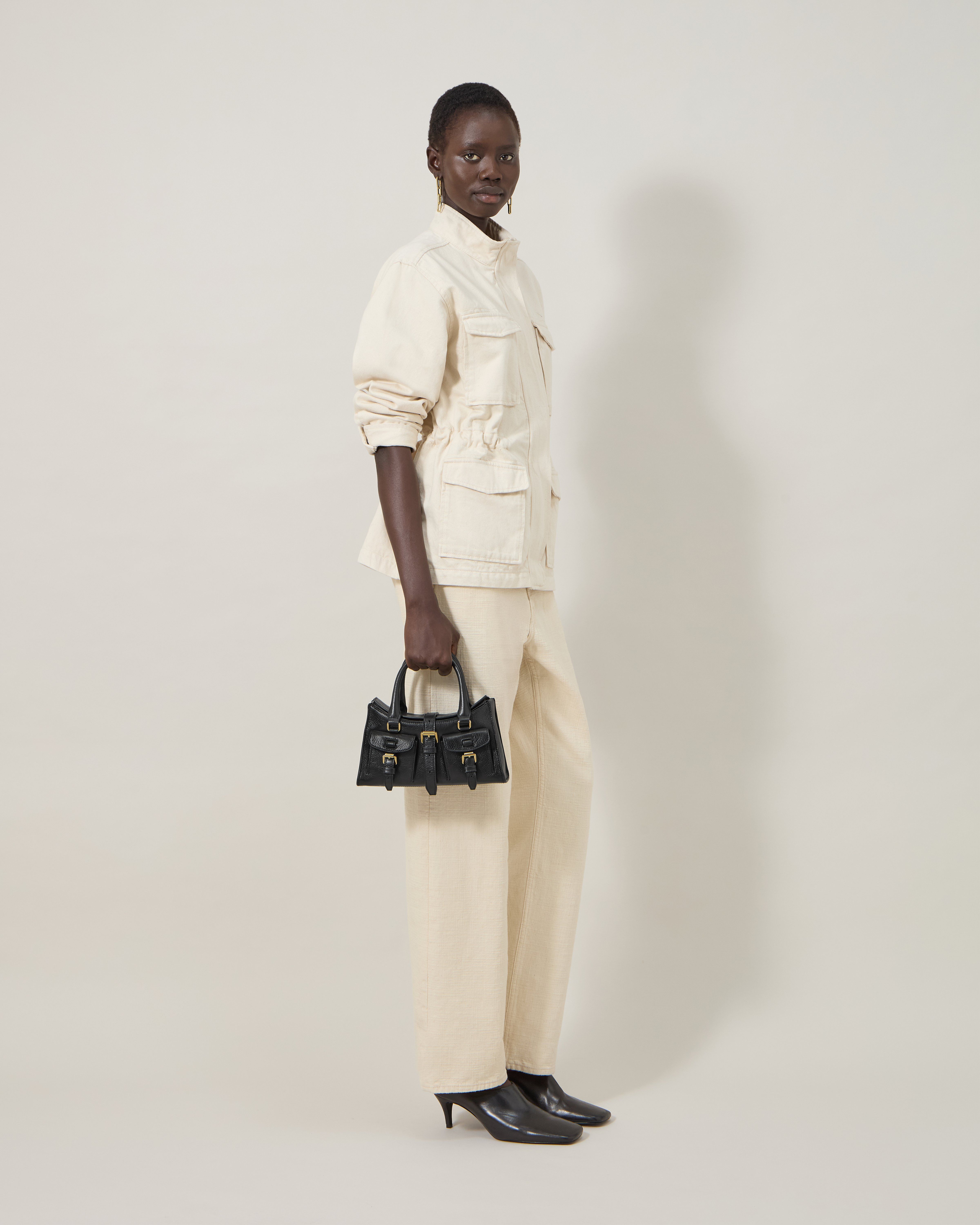 Mulberry | ミニ ロクサンヌ | ブラック ハイシャインレザー | Roxanne