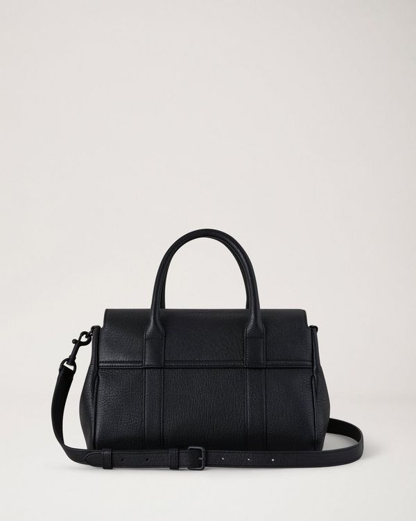 Mulberry | Bayswater Satchel | Black Natural Grain | Bayswater