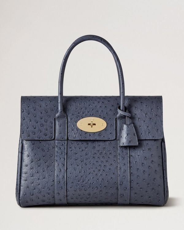 Mulberry | Bayswater | Stormy Blue Ostrich | Women