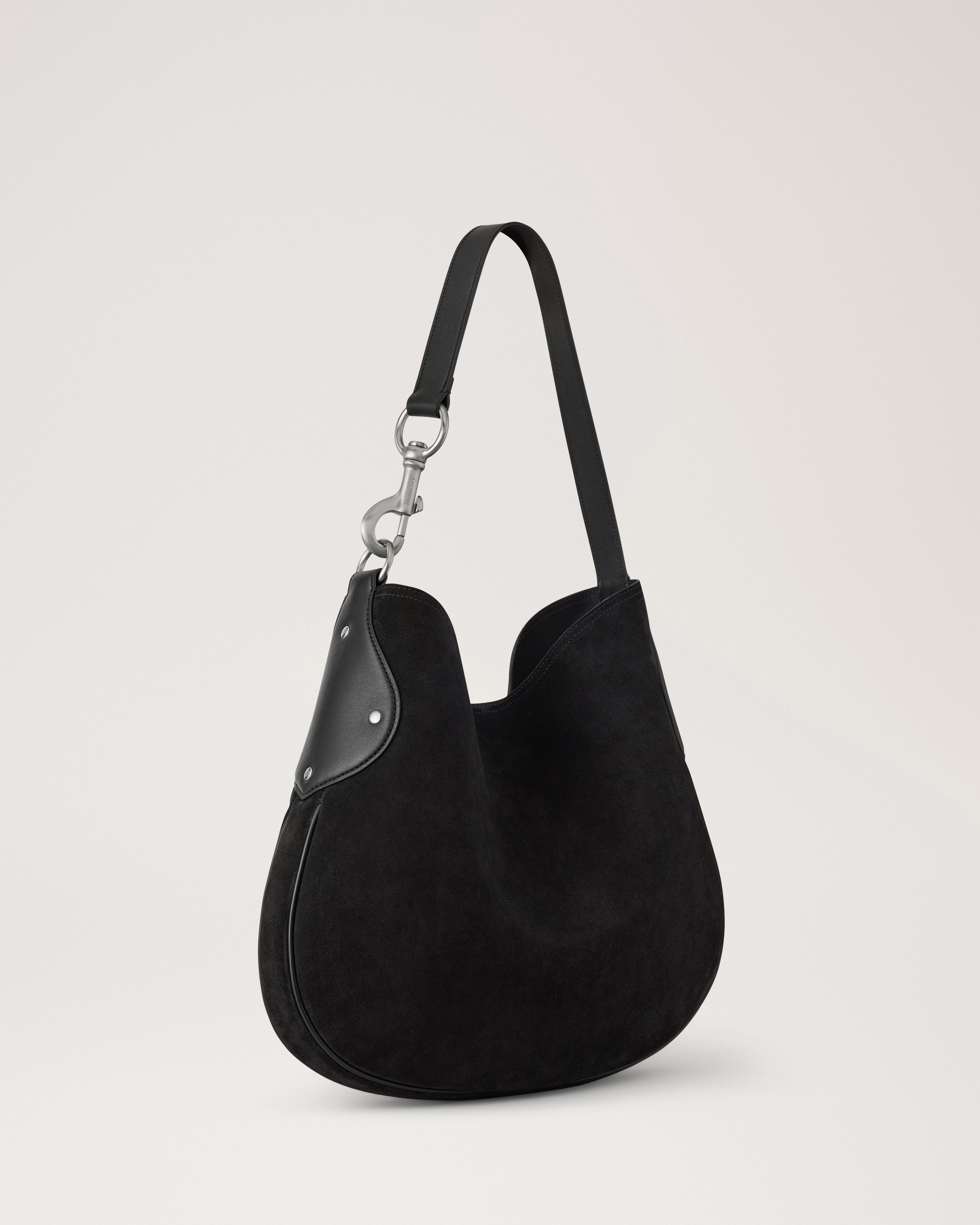 Mulberry | Hackney Shoulder Bag | Black Suede | Women