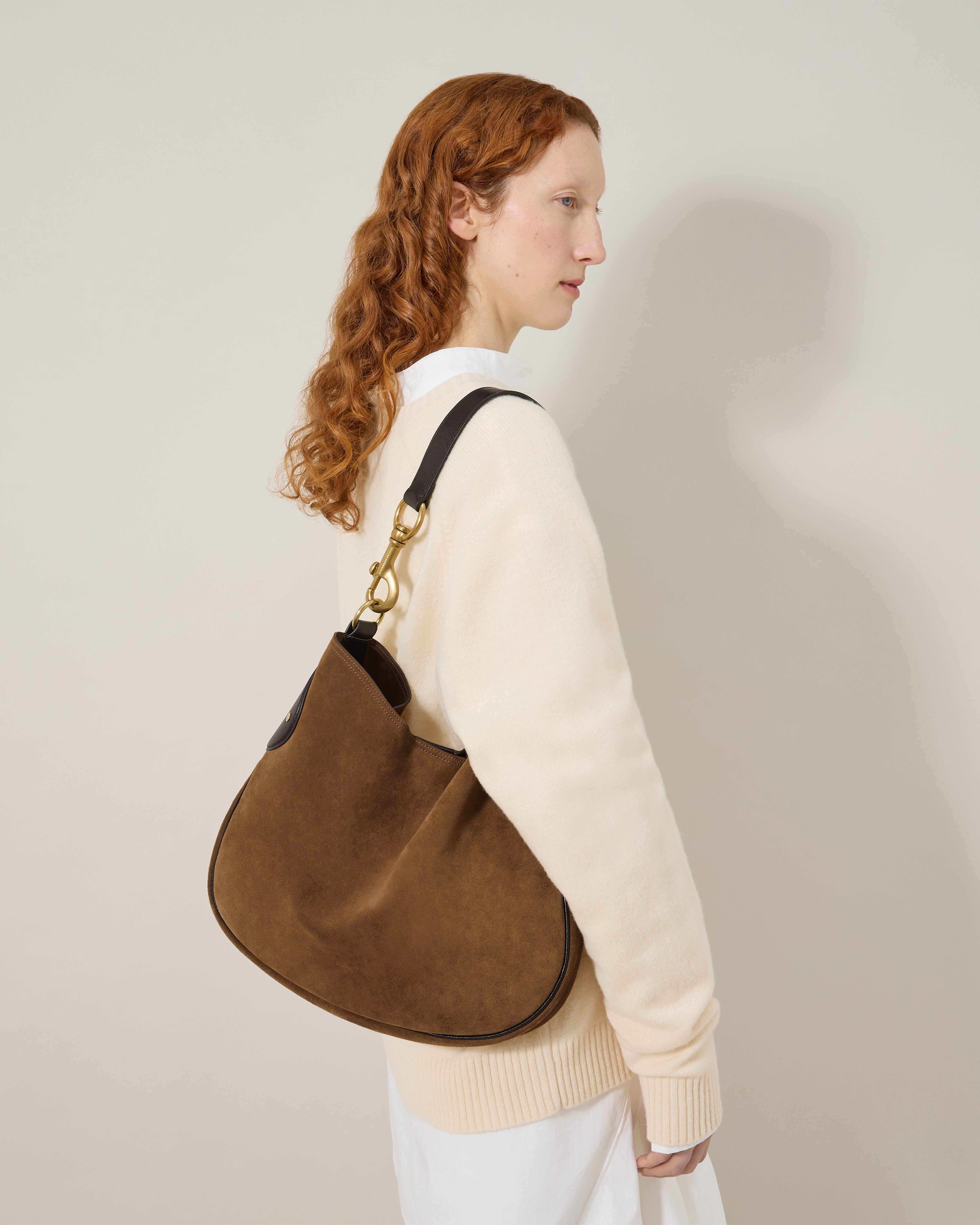 Mulberry | Hackney Shoulder Bag | Vintage Oak Suede | Women
