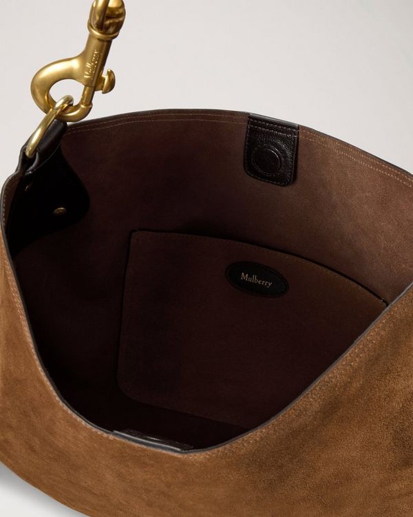 Mulberry | Hackney Shoulder Bag | Vintage Oak Suede | Women