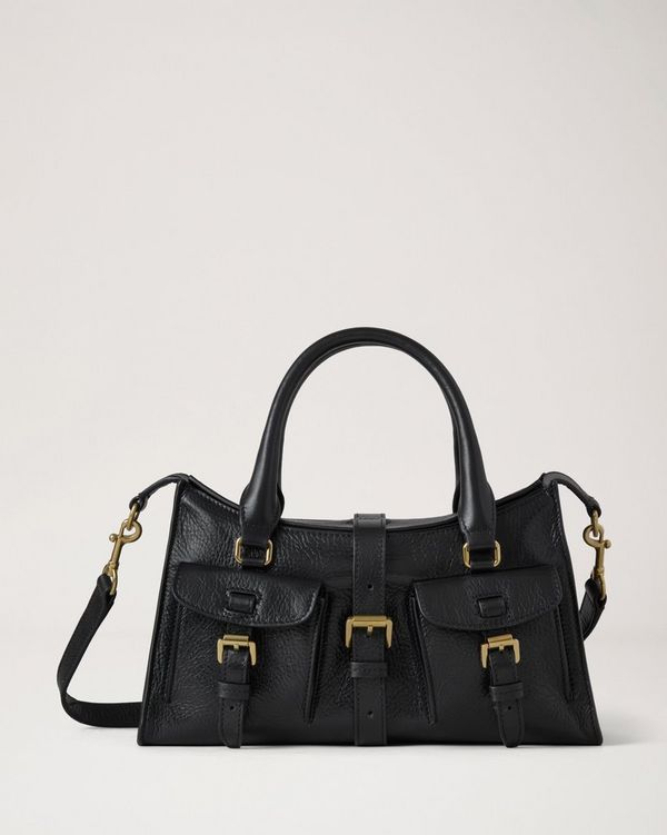 Mulberry Small Roxanne Black High Shine Leather Roxanne