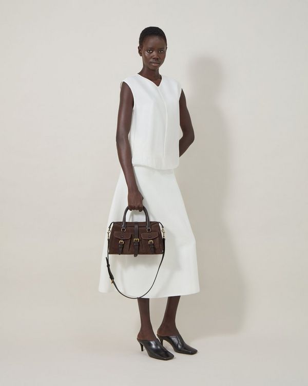 Mulberry | スモール ロクサンヌ | チョコレート スエード | ロクサンヌ