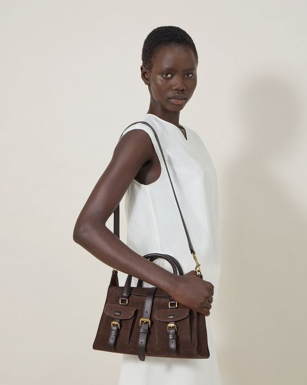 最終価格【美品】Mulberry ブラウンレザー ハンドバッグ Yahoo!オークション -「mulberry マルベリー バッグ」(皮革製