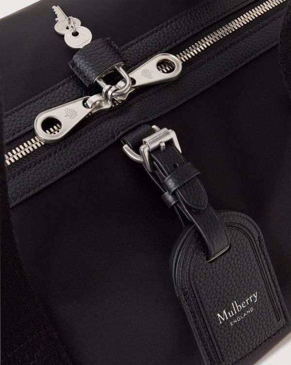 Heritage Medium Clipper Nylon Black Nylon Women Mulberry