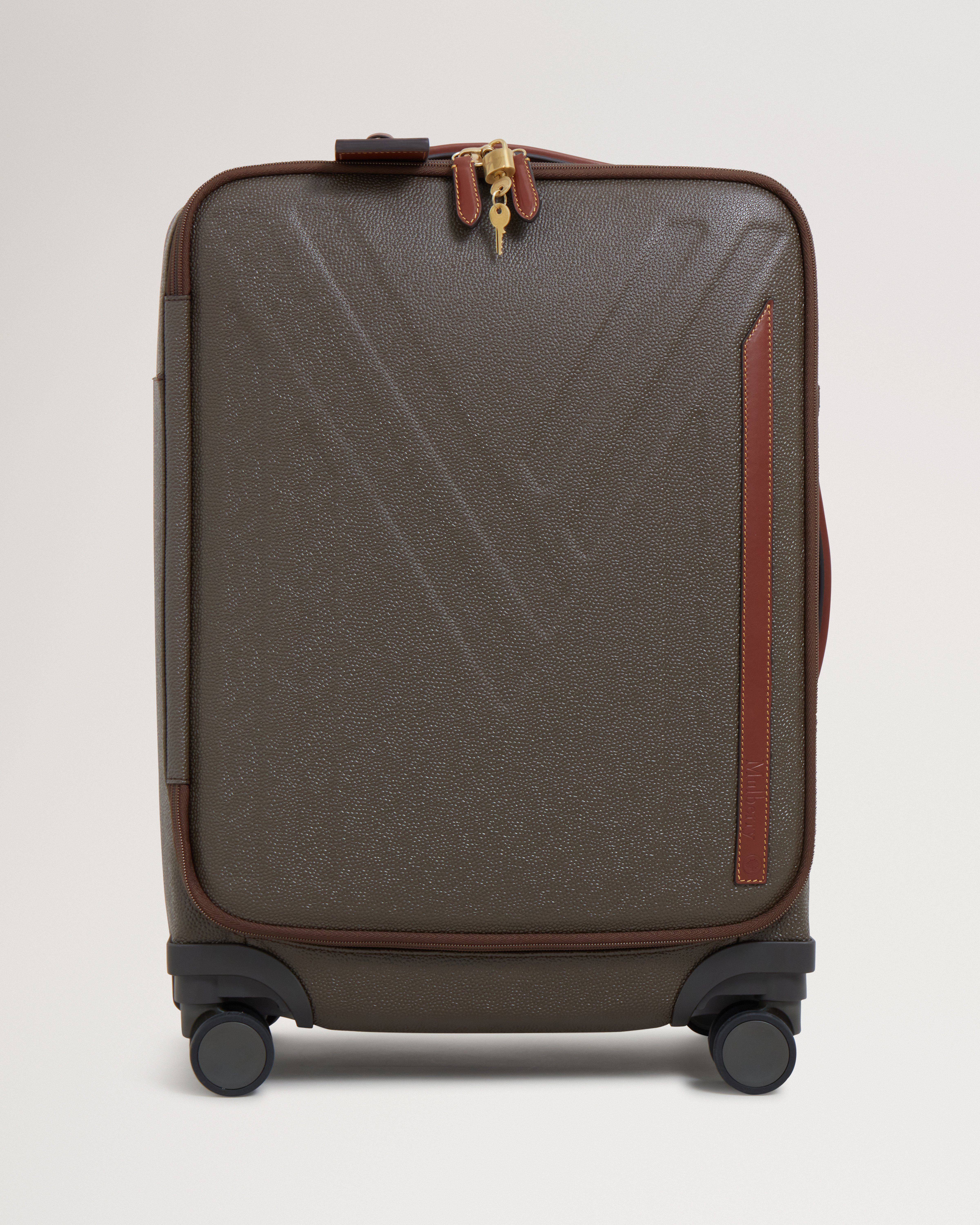 Heritage 4 Wheel Suitcase Mole Cognac Eco Scotchgrain Travel