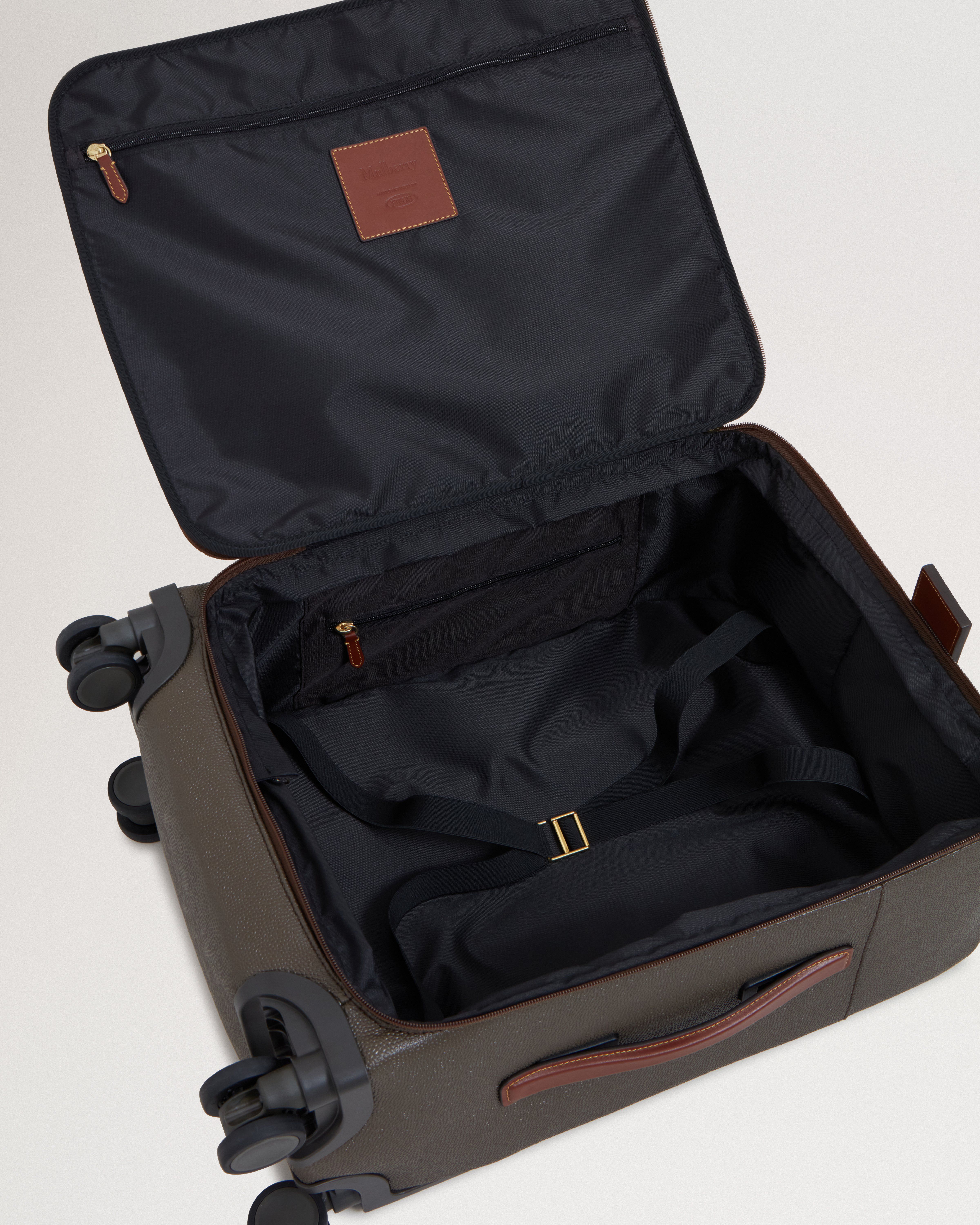 Heritage 4 Wheel Suitcase Mole & Cognac Eco Scotchgrain Travel