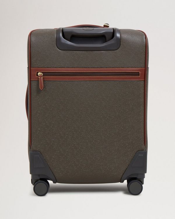 Heritage 4 Wheel Suitcase | Mole & Cognac BioVeg Scotchgrain | Travel |  Mulberry