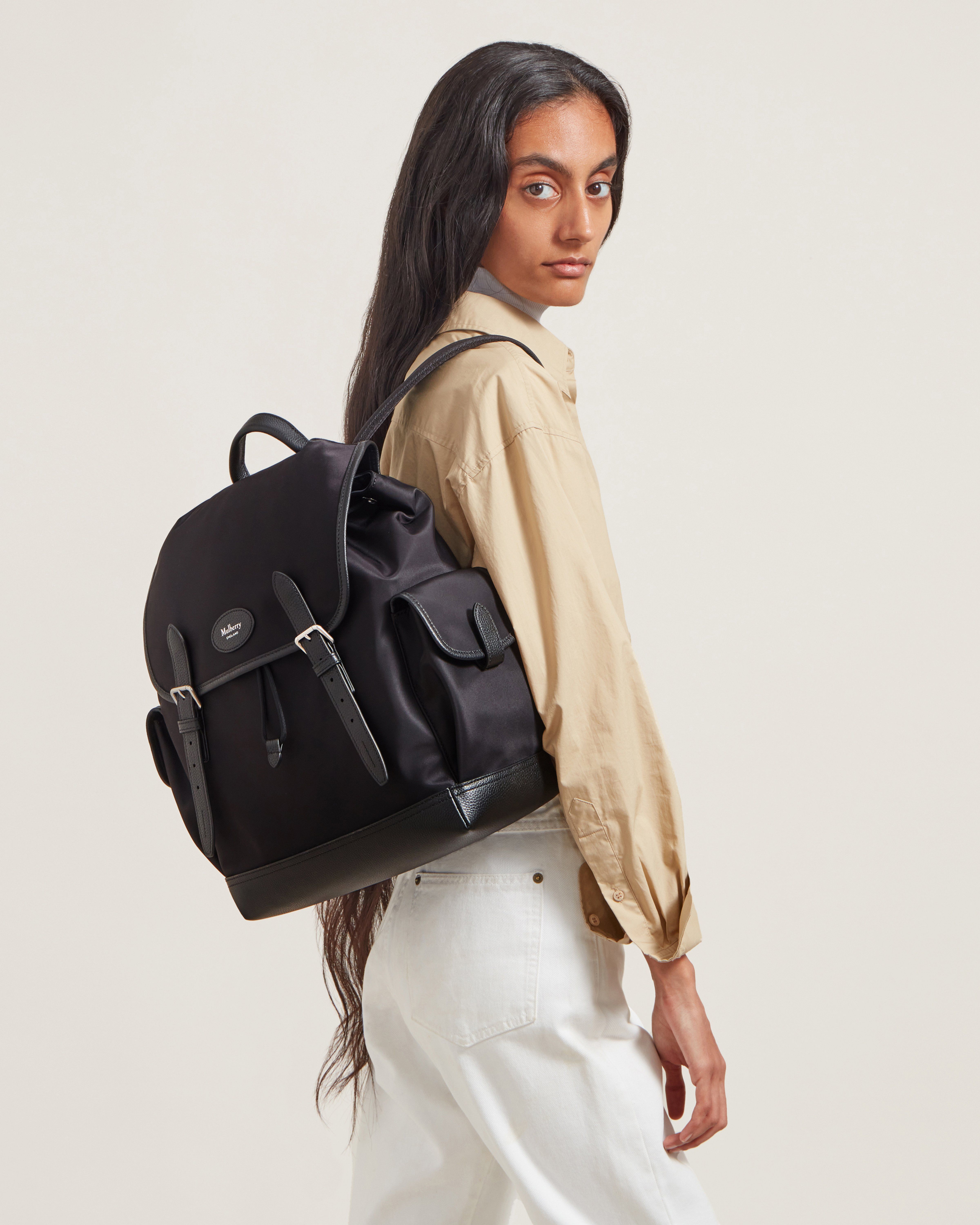 Mulberry leather backpack sale