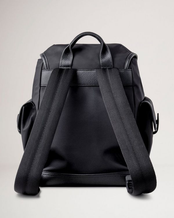 Nylon leather backpack online