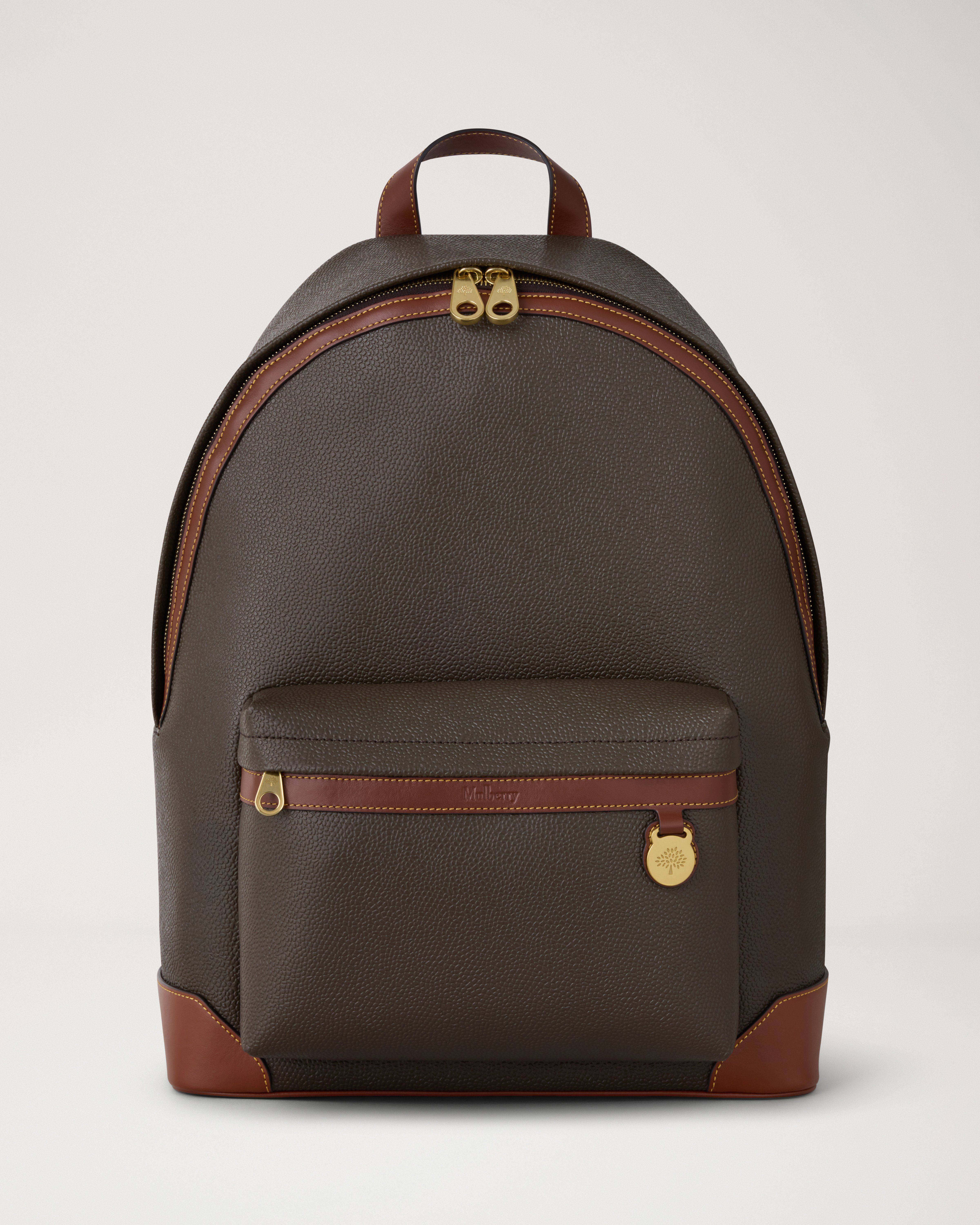 Mulberry | Heritage Zipped Backpack | Mole & Cognac Bio-Based