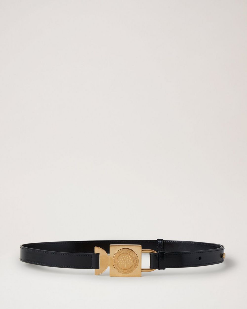 Axel Arigato for Mulberry Belt | Black Polished Smooth Calf Leather ...