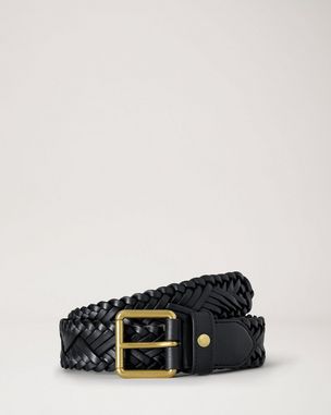 Mulberry Black Pebbled Leather Belt w Brushed Gold Tone Buckle Made in England Mulberry Black Pebbled Leather Belt w Brushed Gold Tone  main image 4