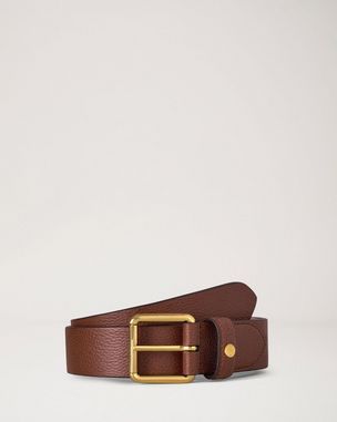 Mulberry | Heritage Braided Belt | Tan Silky Calf | Men display picture 3