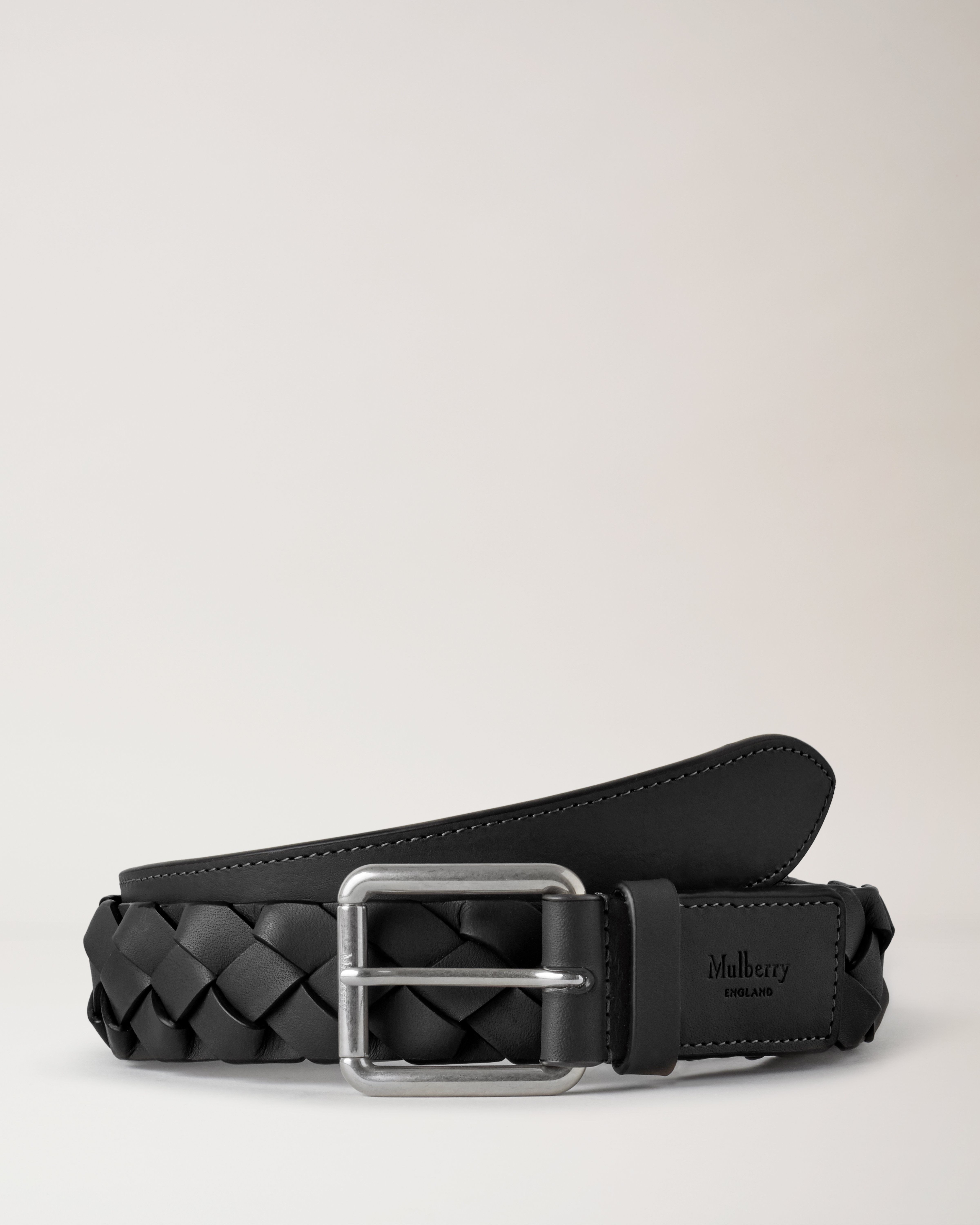 Black Elegant Braided Vegan Belt For Men - 35MM – The Whistle