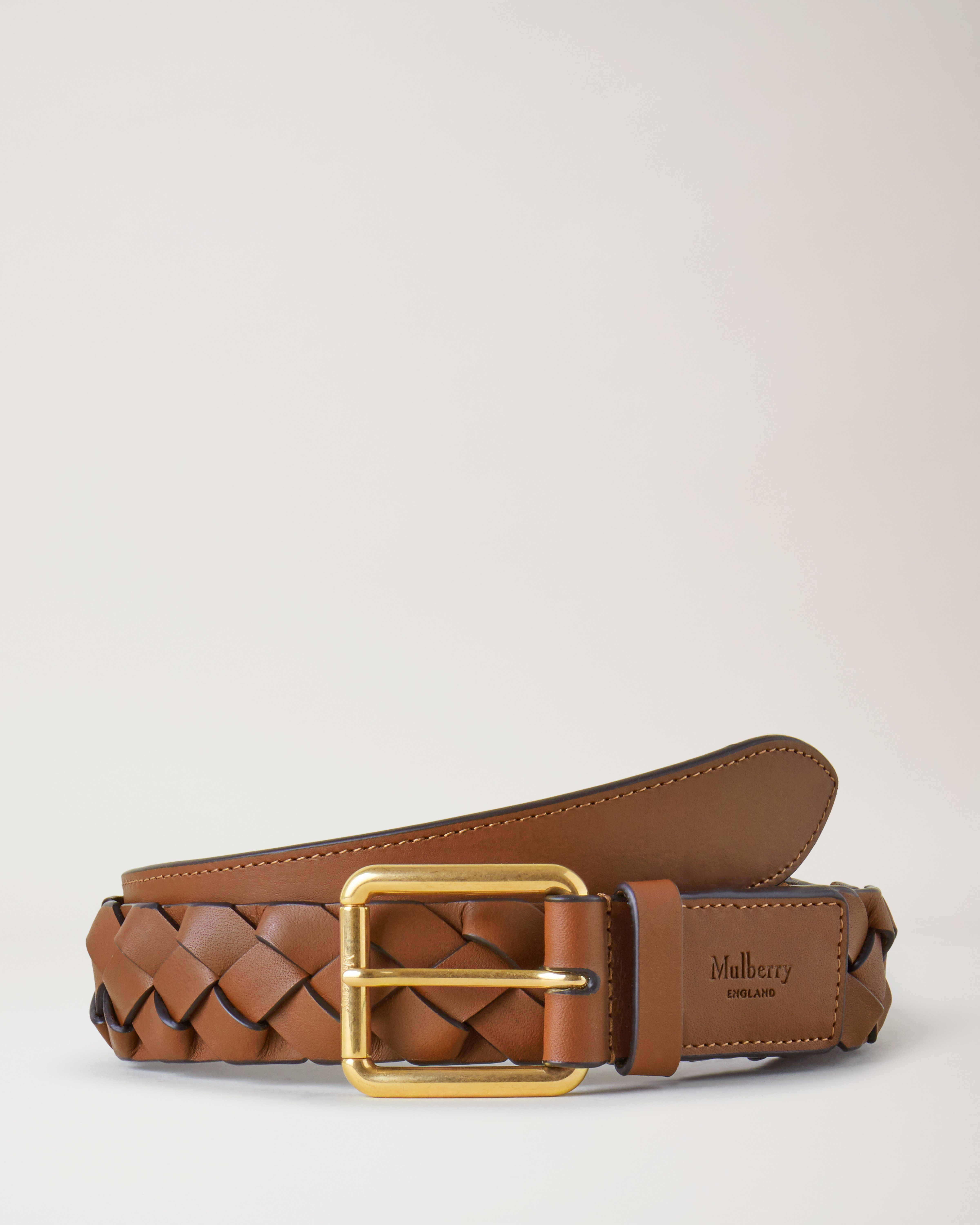 Men's braided leather outlet belts