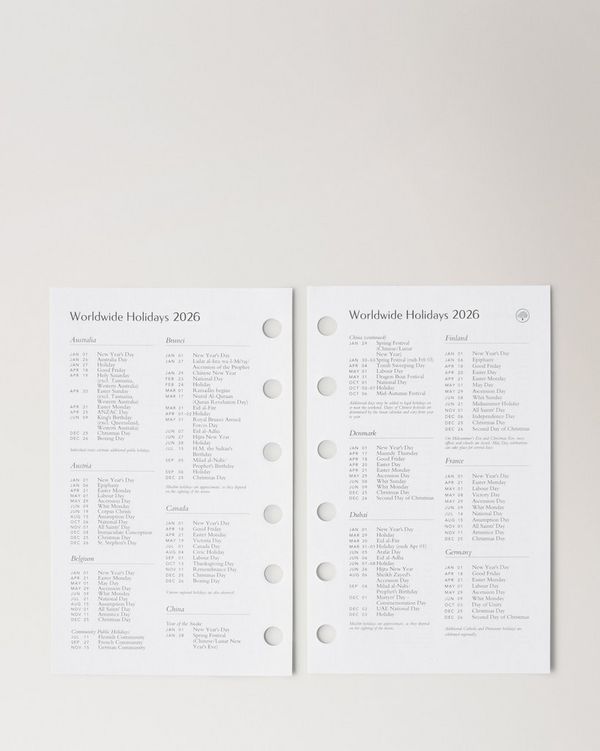 2026 Pocket Book Diary Insert