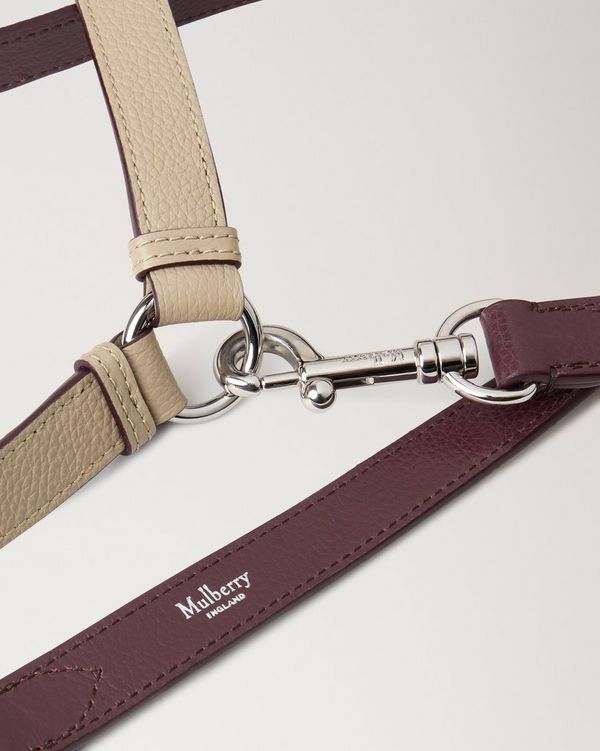 Mulberry | Hundeleine zum Umhngen | Feine, klassische Narbung in Dune &  Oxblood