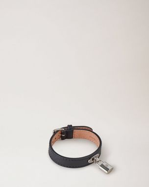 Iris Leather Bracelet  Oak Silky Calf & Gold plated Stainless