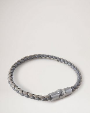 Buy Bottega Veneta Black Intrecciato Leather Bracelet for MEN in Saudi