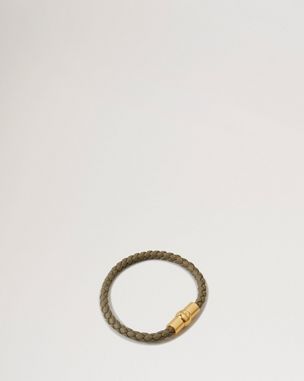 iris-bracelet-linen-green-heavy-grain-plated-stainless-steel