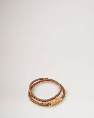 Iris Leather Bracelet, Coral Orange Silky Calf & Gold plated Stainless  Steel, Iris
