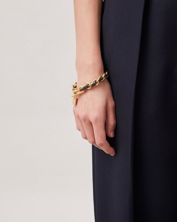 Lily Leather Chain Bracelet Small