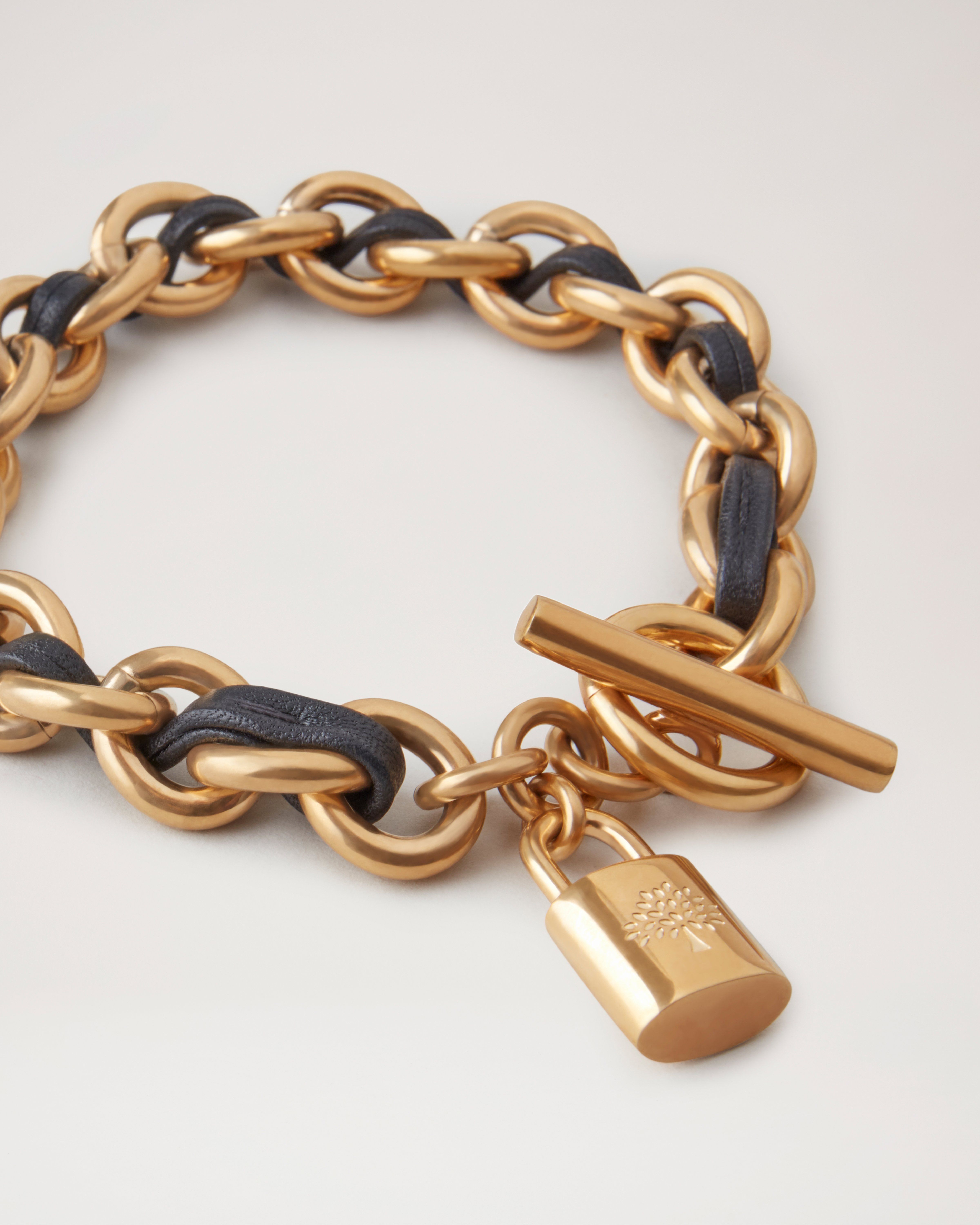 Lily Leather Chain Bracelet Medium
