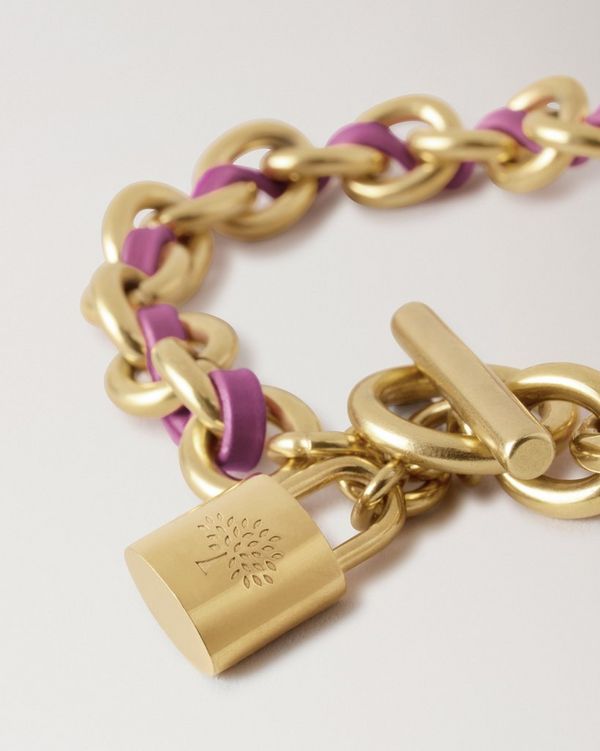 Lily Leather Chain Bracelet Medium