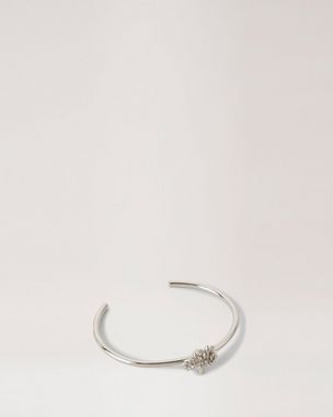 Crystal Letter S Silver Delicate Chain Bracelet in White Crystal