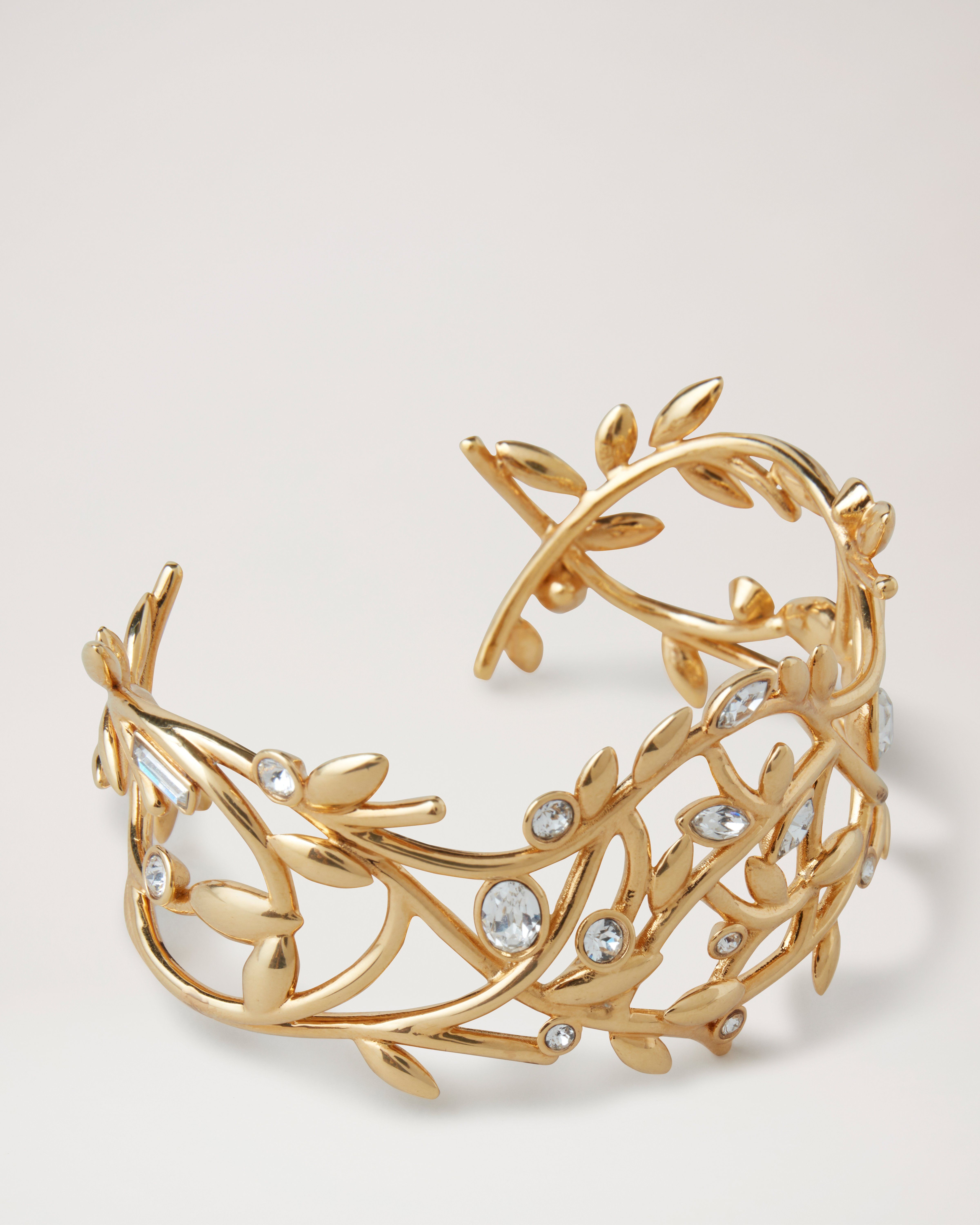 Manschettenarmband mit Mulberry Blatt