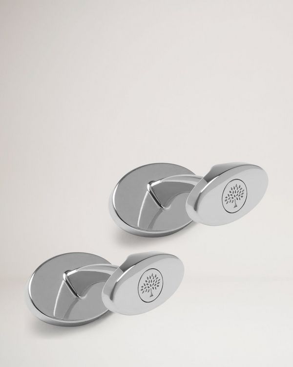 Oval Tree and Rivet Cufflinks