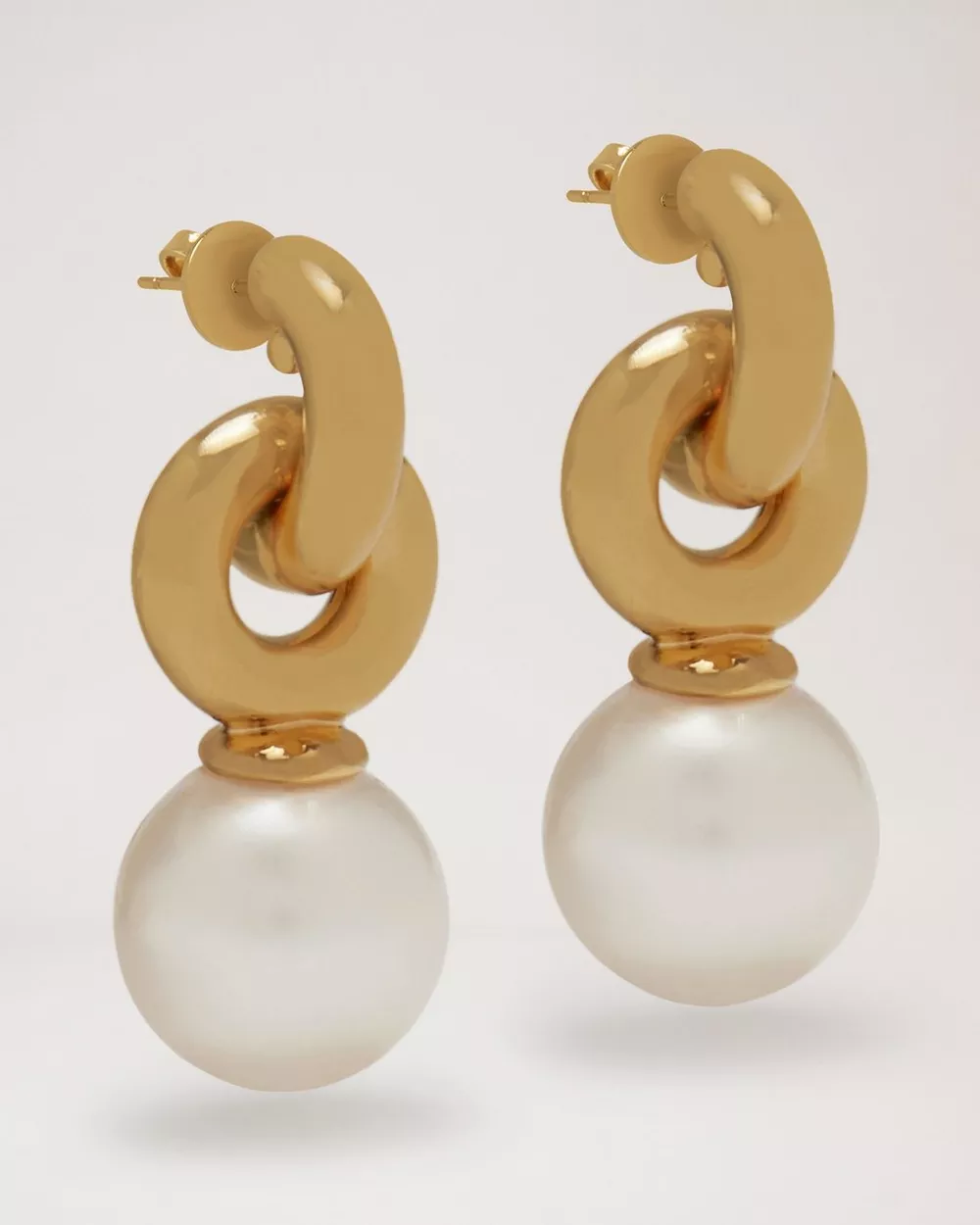 Grace Small Earrings Gold Mother Of Pearl Brass Resin Women Mulberry