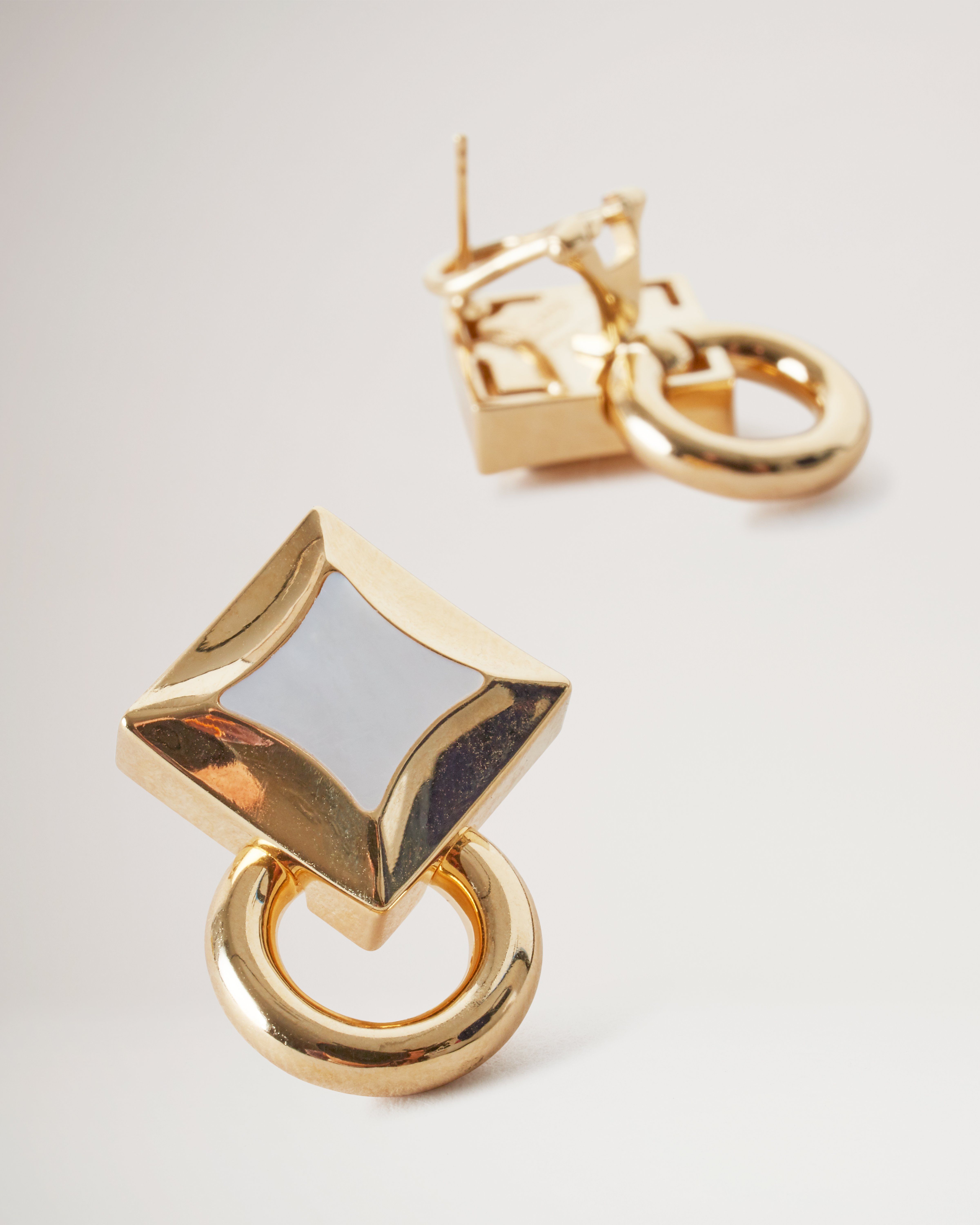 Mulberry Tree Earrings Brass Metal (Gold) main image 1