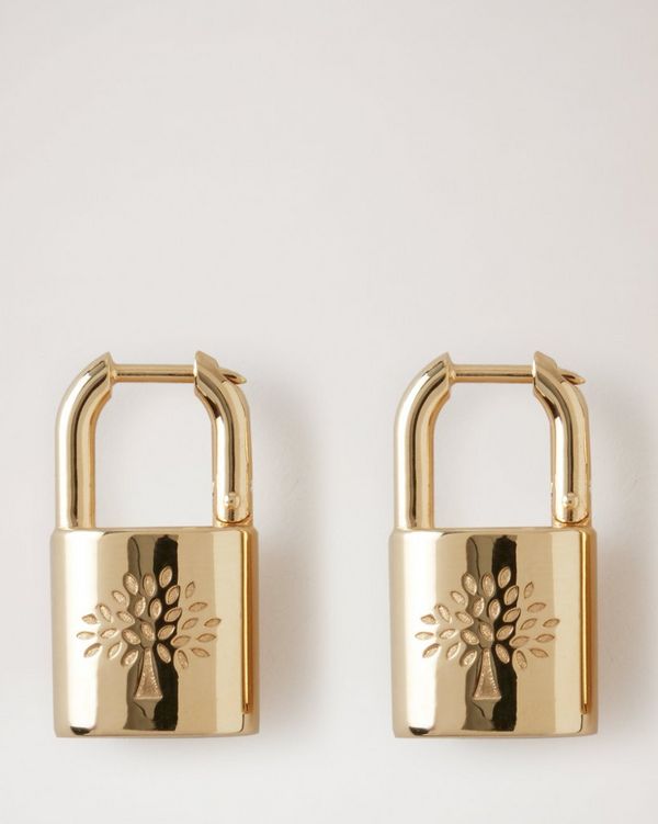 Silver deals padlock earrings