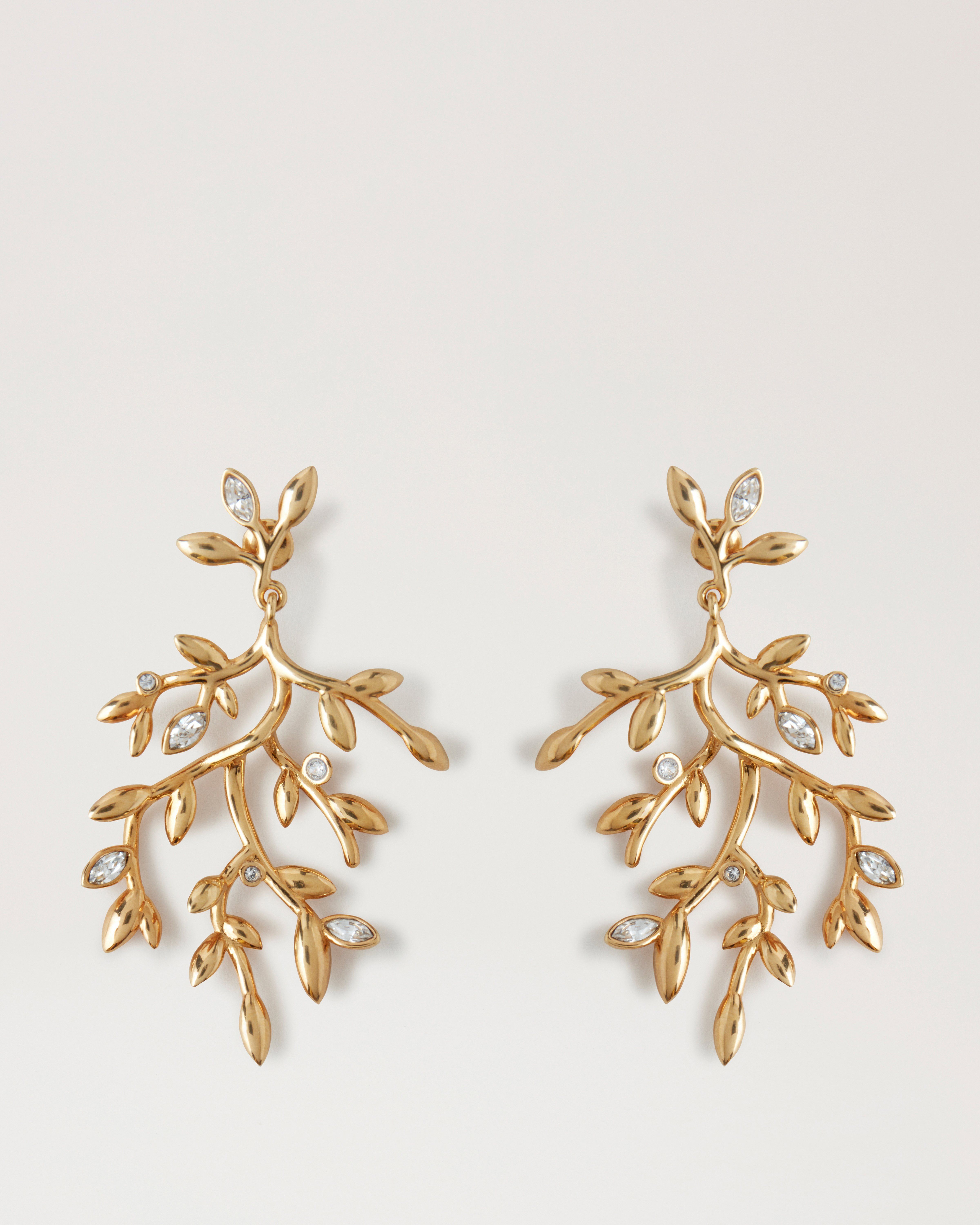 Mulberry Leaf Long Earrings