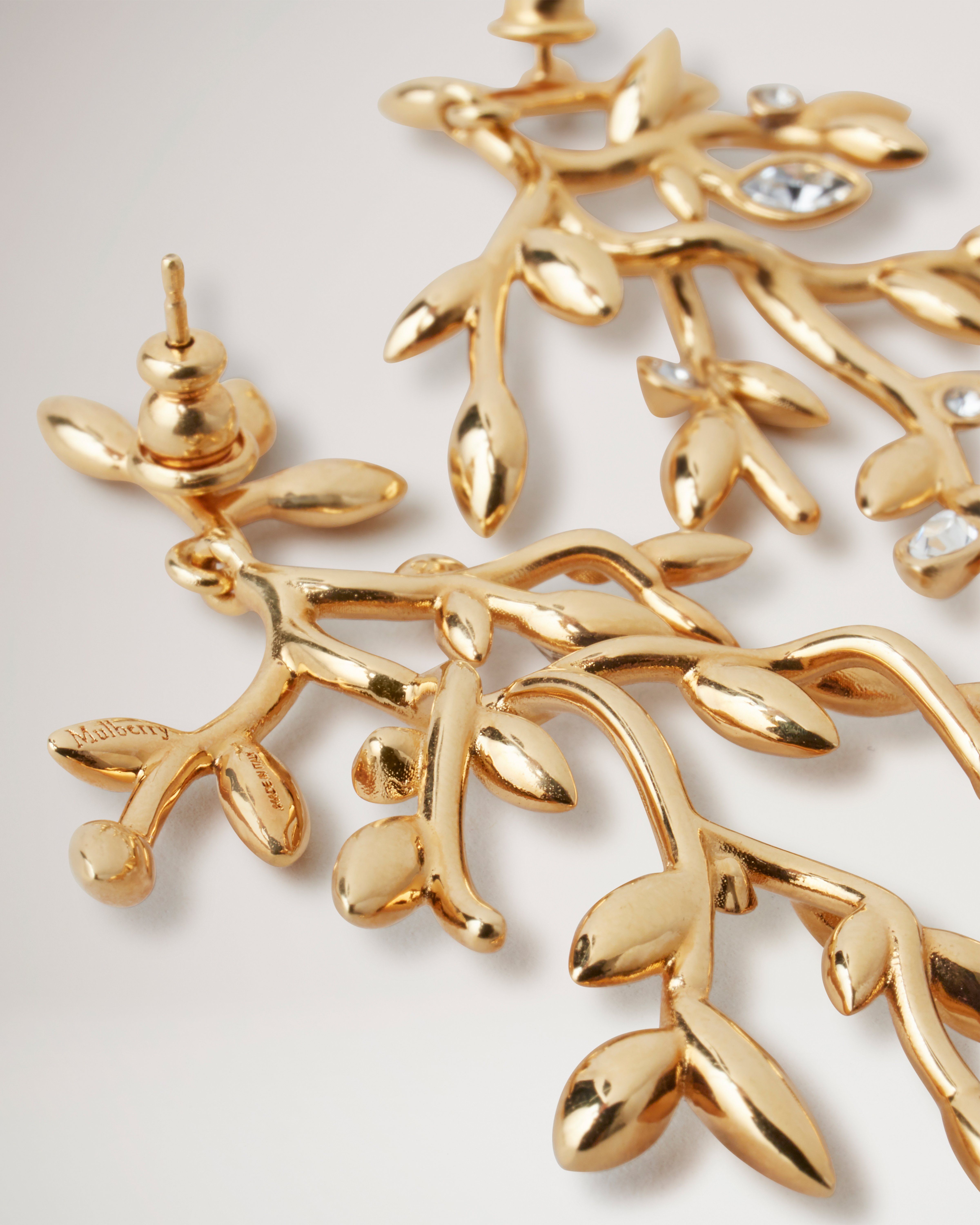 Mulberry Leaf Long Earrings