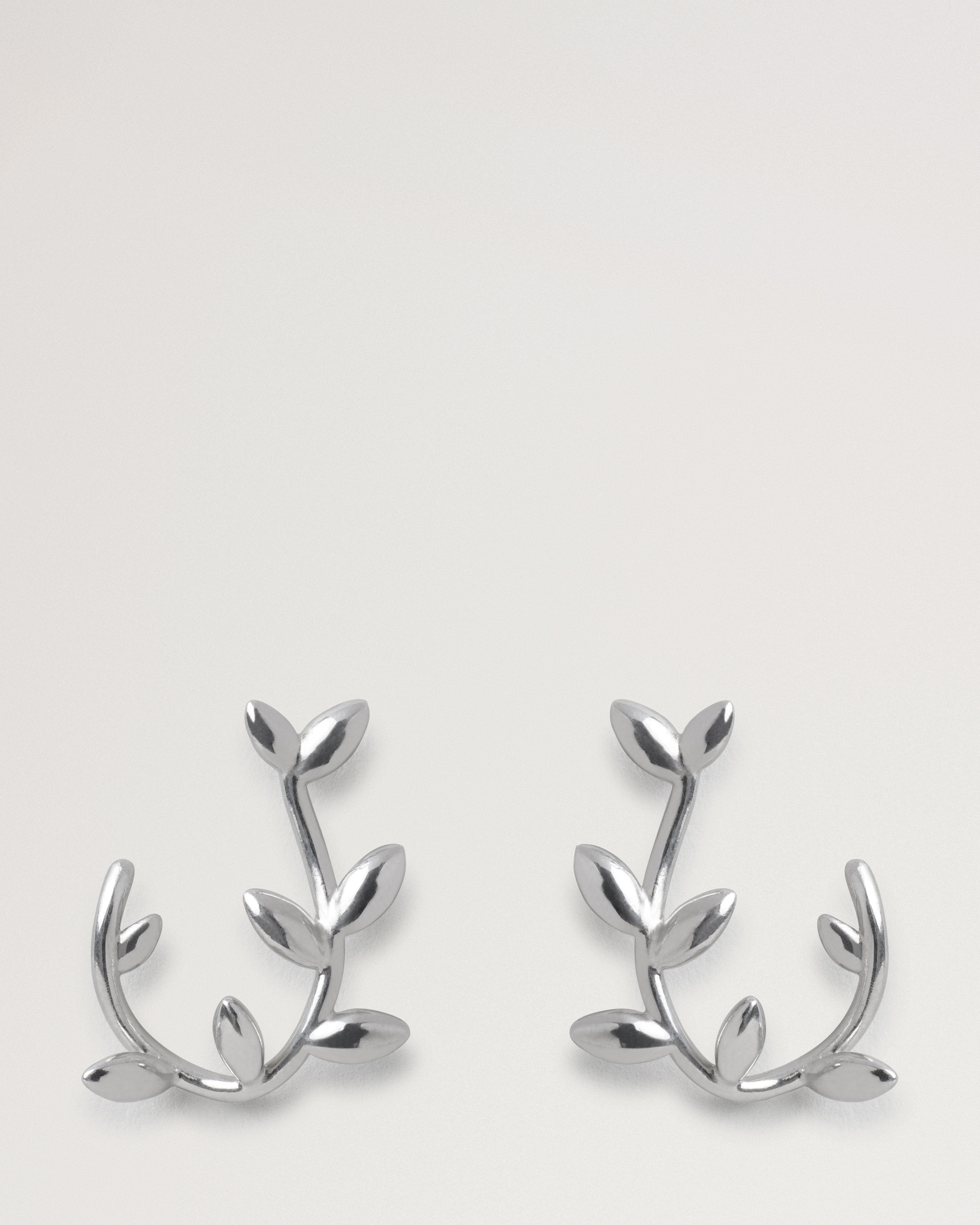 Mulberry Leaf Hoop Earrings