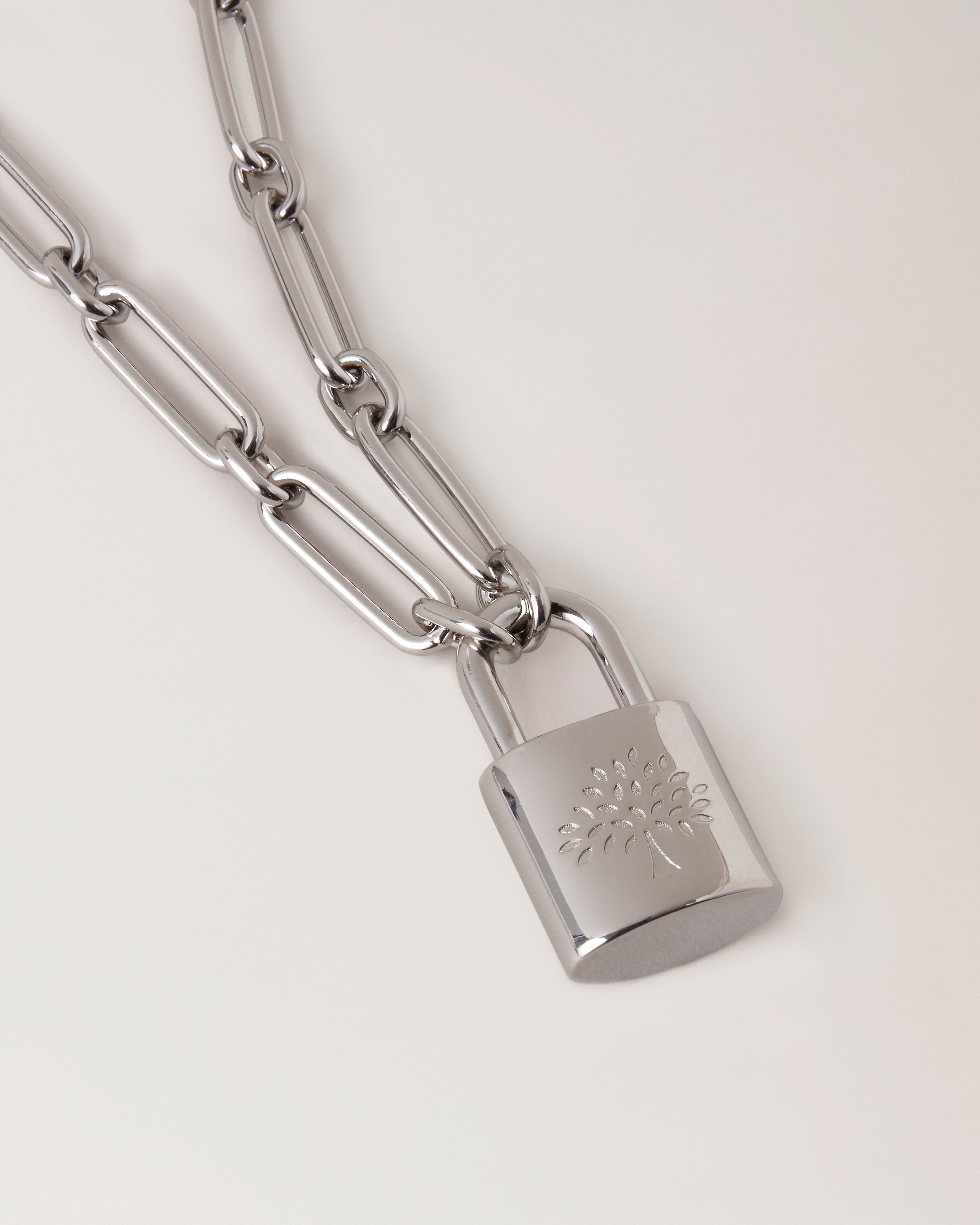 Louis Vuitton, Jewelry, Louis Vuitton Padlock On Silver Stainless Steel  Necklace With A Second Necklace